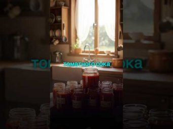 Домашний томатный сок, густой, как в детстве! #рецепты #рецепт #shorts