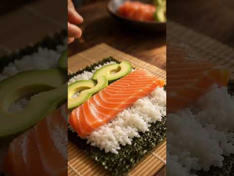 THESE SUSHI ROLLS ARE TOO PERFECT  #shorts