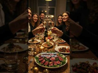 Праздничный салат с говядиной: быстро, вкусно, ярко! #рецепт #shorts