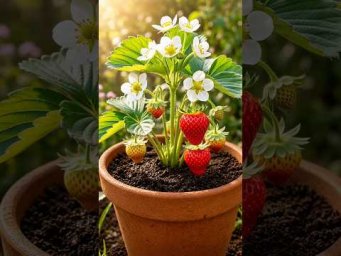 Seed to Strawberry in 10 Seconds #shorts