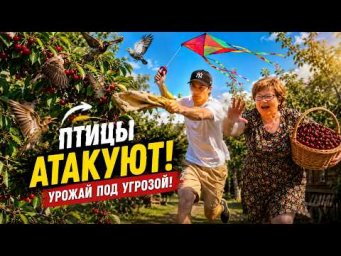ПТИЦЫ АТАКУЮТ ЧЕРЕШНЮ!  Спасаем урожай всеми способами #сад #огород #дача