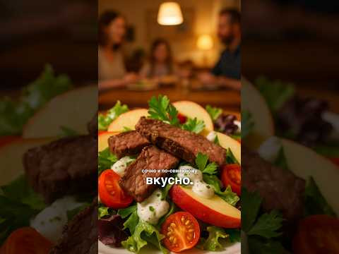 Нежный говяжий салат с яблоками: праздничная закуска #рецепт #shorts Нежный говяжий салат с яблоками: праздничная закуска #рецепт #shorts
