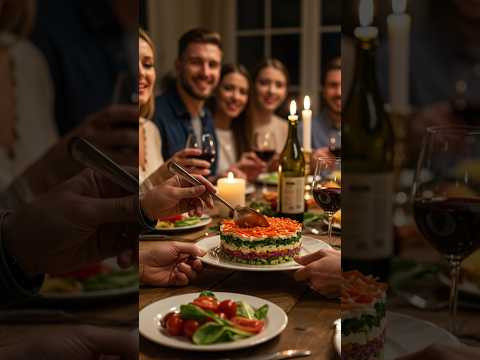 новогодние рецепты . слоеный салат: быстро, вкусно, красиво! #новогодний_стол #shorts новогодние рецепты . слоеный салат: быстро, вкусно, красиво! #новогодний_стол #shorts