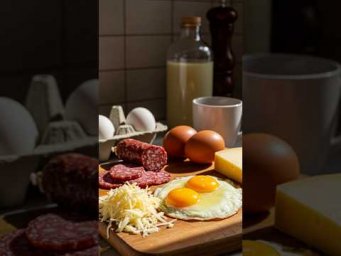 Вкусный и сытный завтрак #рецепт #завтрак