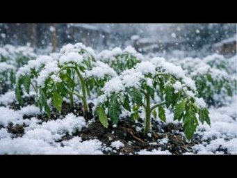 Провал или удача?! Эксперимент с томатами. Рассада томатов под снегом.