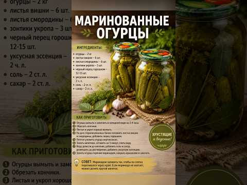 #рецепт маринованных огурцов Для ПАШКИ #shorts