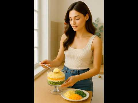 ASMR Making a Festive New Year&rsquo;s Salad #shorts