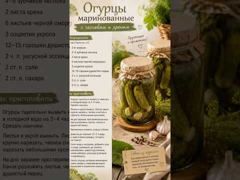 Самые хрустящие маринованные огурцы! Проверенный #рецепт #консервация #shorts Самые хрустящие маринованные огурцы! Проверенный #рецепт #консервация #shorts
