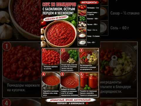 Соус из помидоров с базиликом #рецепт #shorts