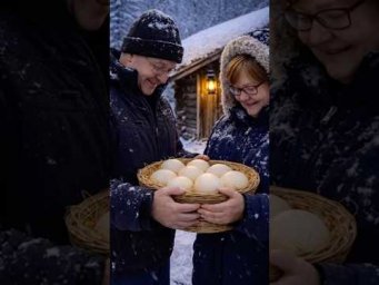 Quiet Winter Life in the Forest  Family, Cooking & Slow Living #shorts