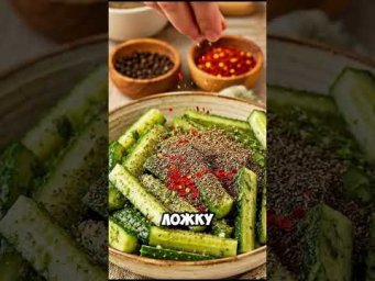 Хрустящие огурцы за 30 минут! Вкуснее салата! #рецепт #рецепты #shorts