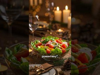 Салат Новогодняя романтика - Праздничная закуска для уютного вечера #shorts #рецепты