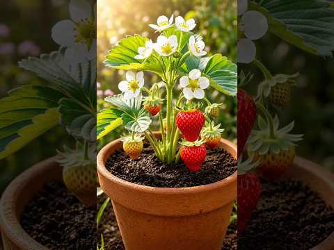 Seed to Strawberry in 10 Seconds #shorts