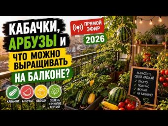 кабачки арбузы и что можно выращивать на балконе _ трансляция 2026